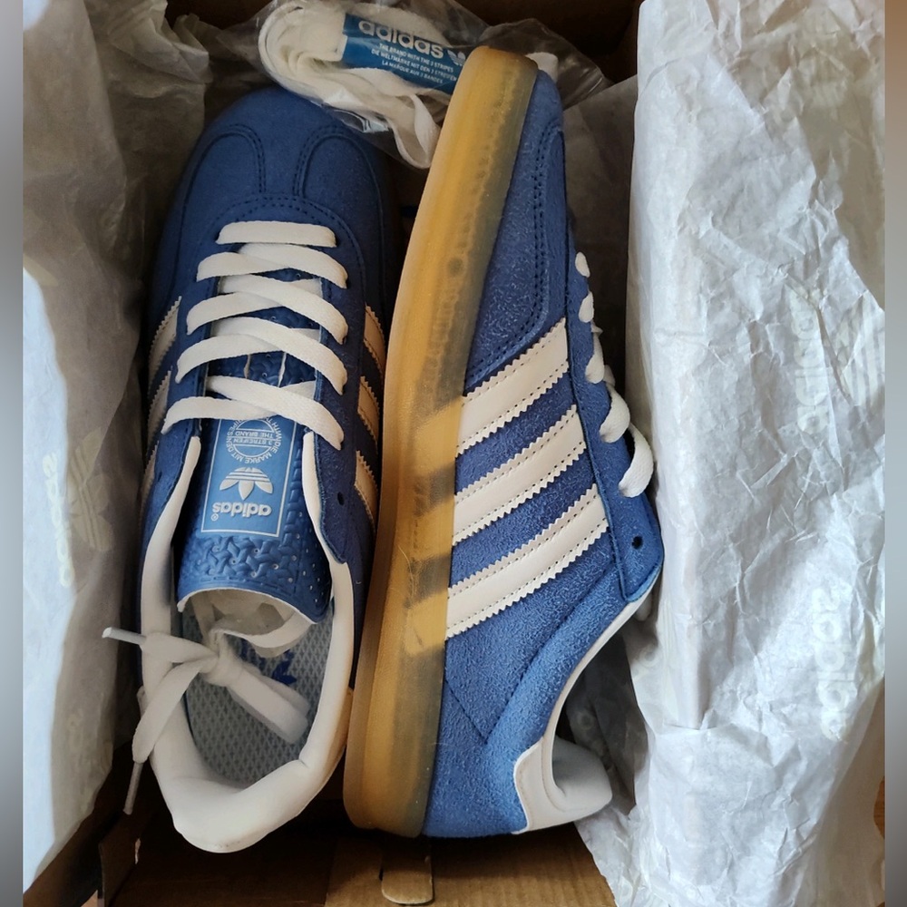 Blue Adidas Gazelle Shoes - Blue Fusion